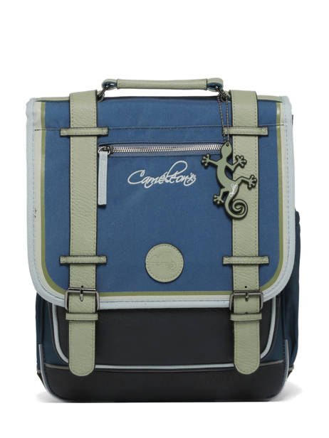 Rugzak 2 Compartimenten Cameleon Blauw vintage urban PBVBSD39 ander zicht 7