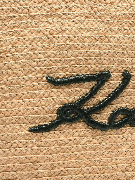 Schoudertas K Signature Raphia Karl lagerfeld Beige k signature B1W46070 ander zicht 2