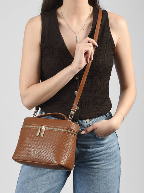 Cross Body Tas Bliss By byblos Bruin bliss BS81B01 ander zicht 1