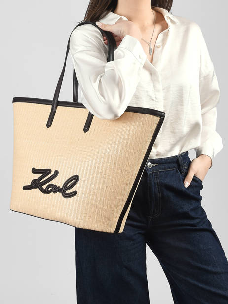 Schoudertas K Signature Polyurethaan Karl lagerfeld Beige k signature B2W30088 ander zicht 1