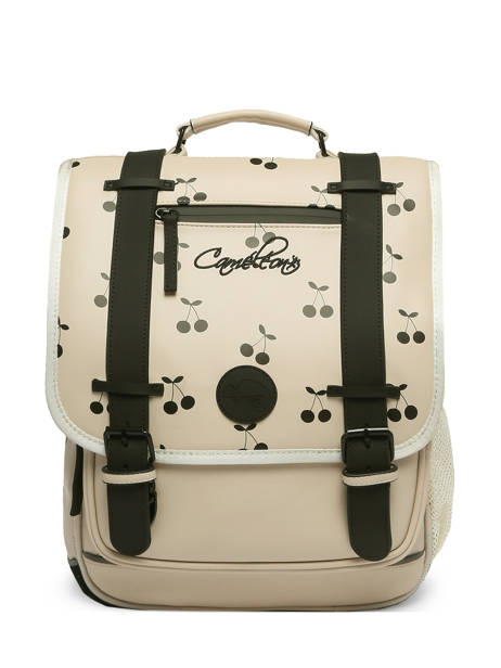 Rugzak 3 Compartimenten Cameleon Beige vintage north PBVWSD39 ander zicht 7