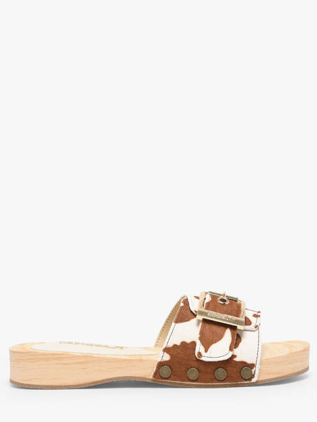 Slippers Uit Leder Colors of california Bruin accessoires HCBAYL06