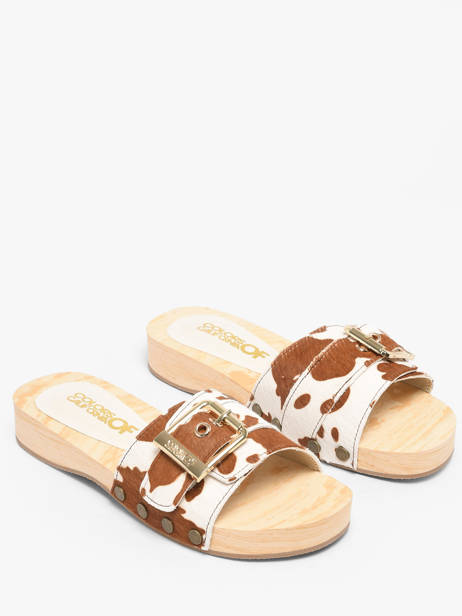 Slippers Uit Leder Colors of california Bruin accessoires HCBAYL06 ander zicht 1