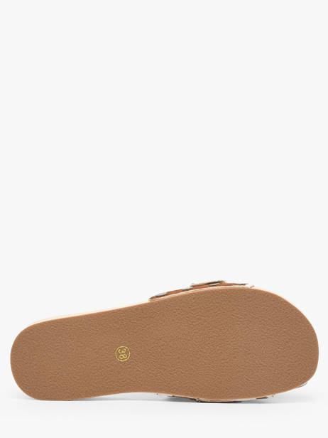 Slippers Uit Leder Colors of california Bruin accessoires HCBAYL06 ander zicht 4