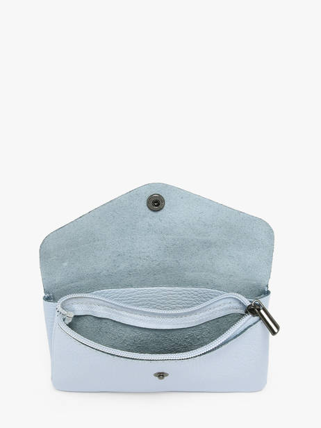 Portemonnee Caviar Leder Milano Blauw caviar CA23113 ander zicht 1