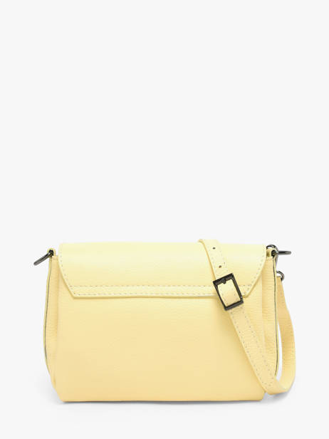 Cross Body Tas Caviar Leder Milano Geel caviar CA24061 ander zicht 4