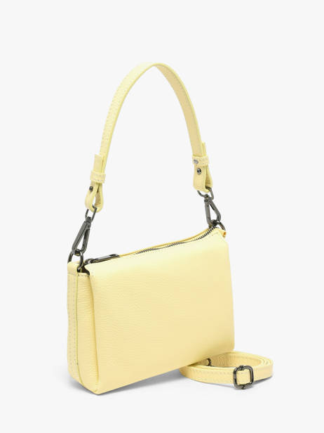 Cross Body Tas Caviar Leder Milano Geel caviar CA25065 ander zicht 1