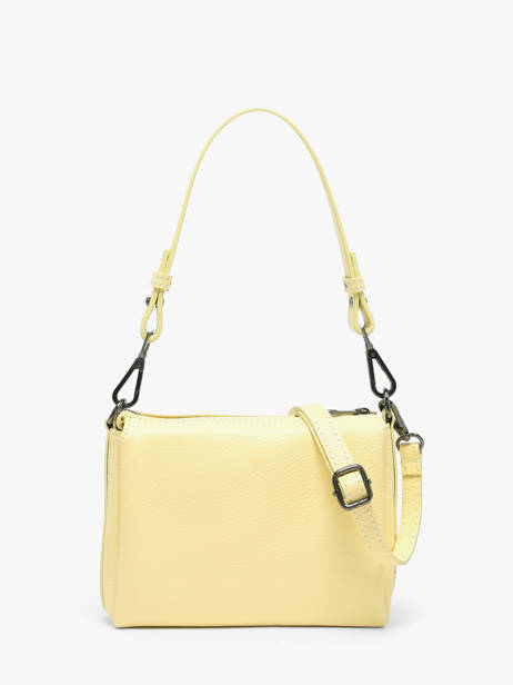 Cross Body Tas Caviar Leder Milano Geel caviar CA25065 ander zicht 3