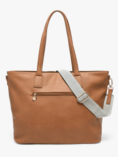 Schoudertas Zip Lulu castagnette Bruin zip ALBIN ander zicht 4