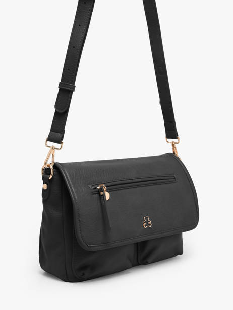 Cross Body Tas Zip Lulu castagnette Zwart zip ALENA ander zicht 1
