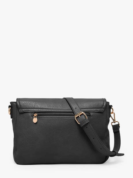 Cross Body Tas Zip Lulu castagnette Zwart zip ALENA ander zicht 3