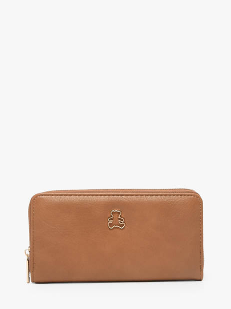 Portefeuille Lulu castagnette Bruin zip CHRYS702