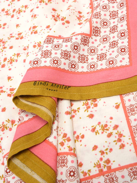 Foulard Bindi atelier Beige floral FL ander zicht 1