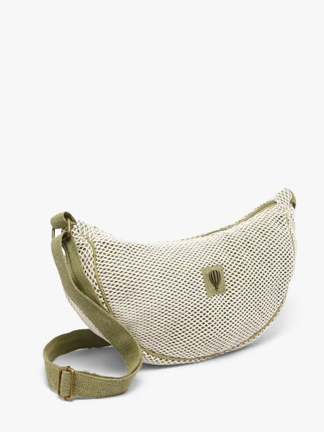 Cross Body Tas Resille Katoen Le voyage en panier Groen resille PM943 ander zicht 2