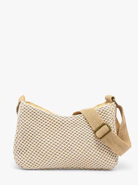 Cross Body Tas Resille Katoen Le voyage en panier Beige resille PM942 ander zicht 4
