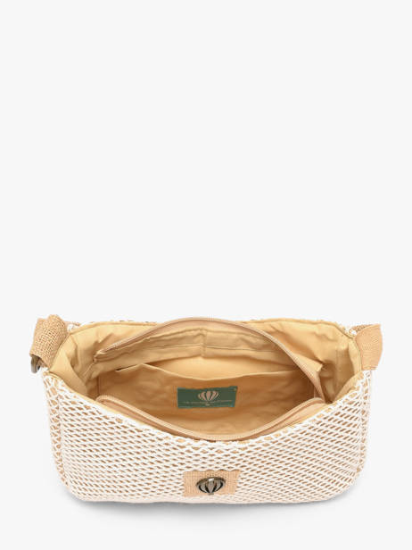 Cross Body Tas Resille Katoen Le voyage en panier Beige resille PM942 ander zicht 3