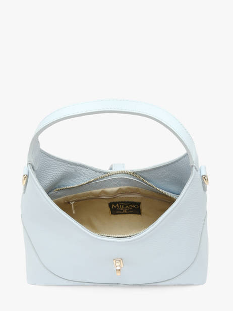 Cross Body Tas Caviar Leder Milano Blauw caviar CA26022 ander zicht 3