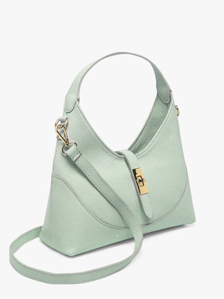 Cross Body Tas Caviar Leder Milano Groen caviar CA26022 ander zicht 2