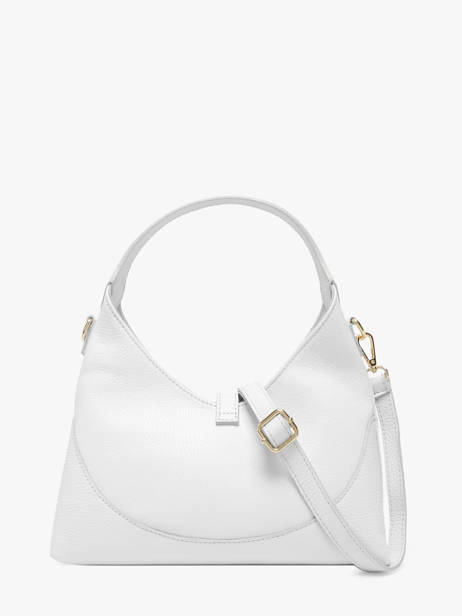 Cross Body Tas Caviar Leder Milano Wit caviar CA26022 ander zicht 4