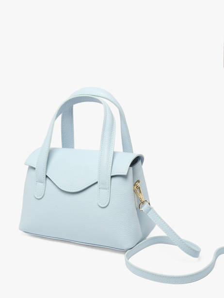 Handtassen Caviar Leder Milano Blauw caviar CA26021 ander zicht 2