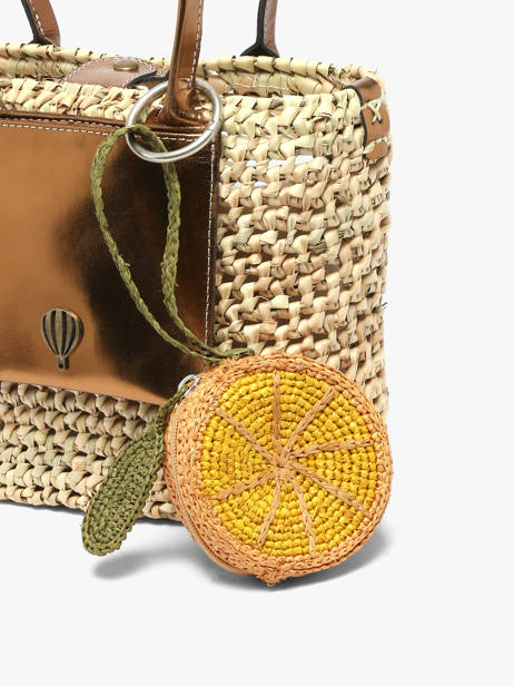 Tasjuweeltje Summer Fruit Raffia Le voyage en panier Geel l'atelier du crochet AM830 ander zicht 2