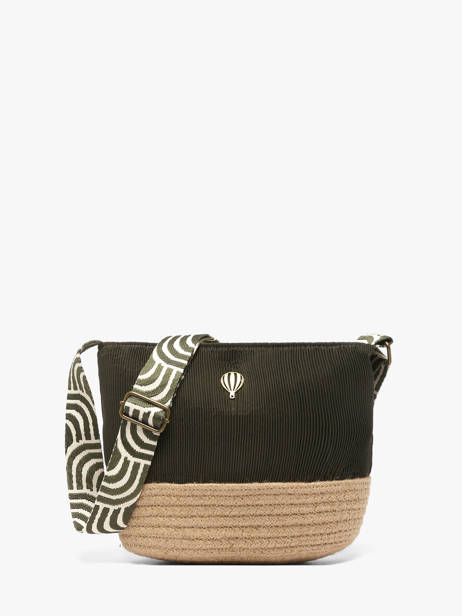 Cross Body Tas Tissee Le voyage en panier Groen tissee PM924