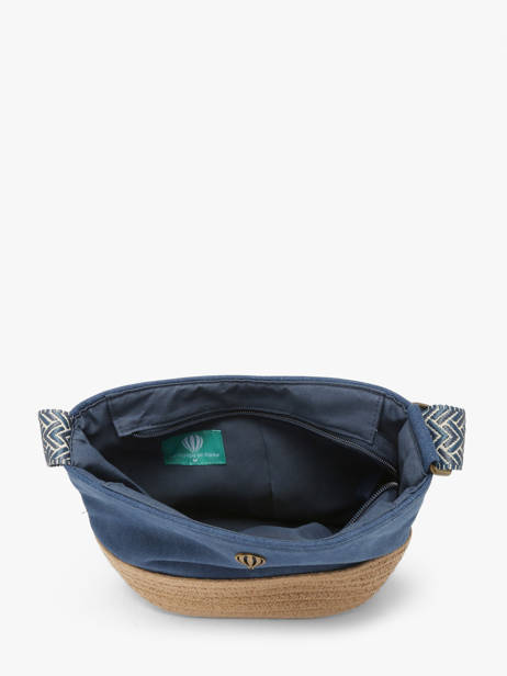 Cross Body Tas City Katoen Le voyage en panier Blauw city PM962 ander zicht 2