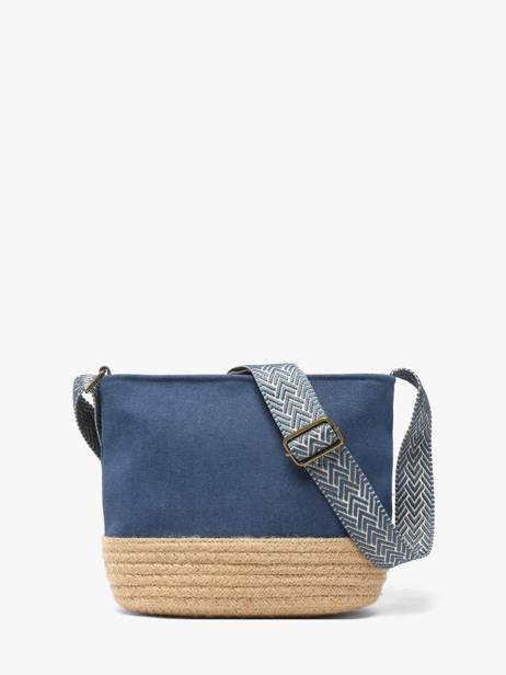 Cross Body Tas City Katoen Le voyage en panier Blauw city PM962 ander zicht 3