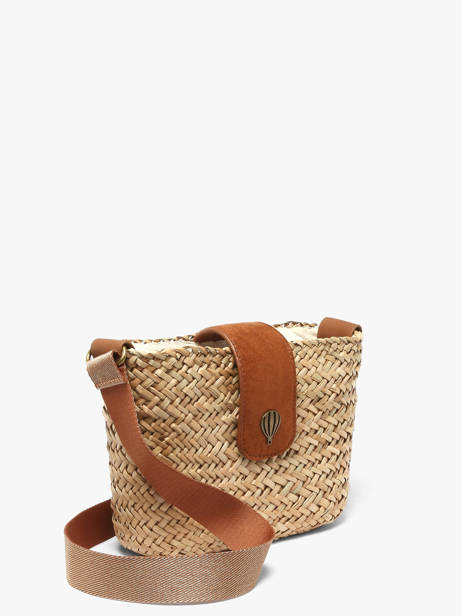 Cross Body Tas Estival Raphia Le voyage en panier Bruin estival PM944 ander zicht 1
