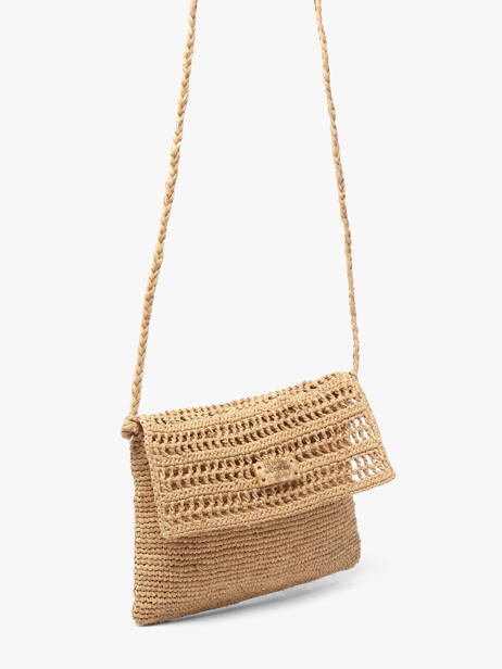Cross Body Tas L'atelier Du Crochet Raphia Le voyage en panier Beige l'atelier du crochet AM827 ander zicht 1