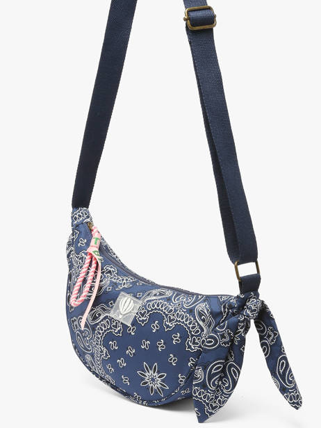 Cross Body Tas Bandana Katoen Le voyage en panier Blauw bandana PM969 ander zicht 1