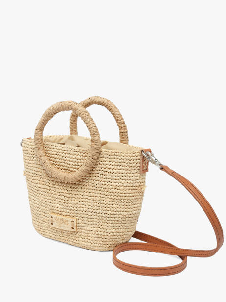 Handtas L'atelier Du Crochet Raphia Le voyage en panier Beige l'atelier du crochet AM831 ander zicht 1