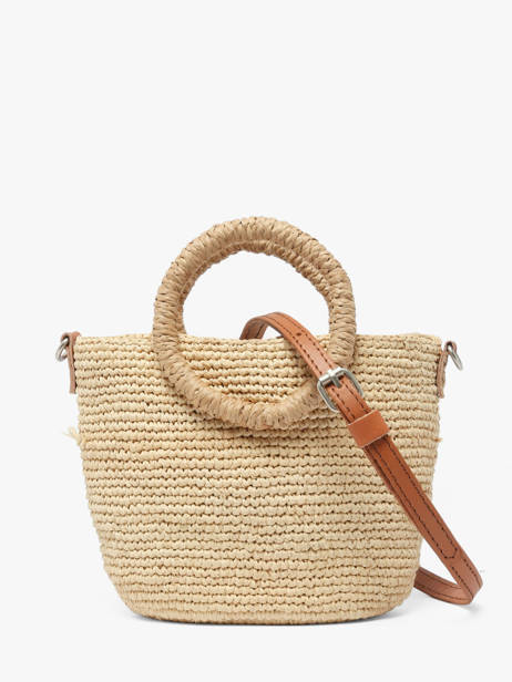 Handtas L'atelier Du Crochet Raphia Le voyage en panier Beige l'atelier du crochet AM831 ander zicht 3