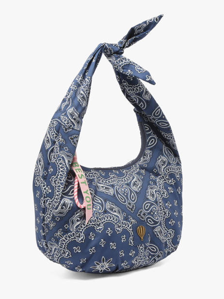 Schoudertas Bandana Katoen Le voyage en panier Blauw bandana PM970 ander zicht 2