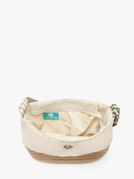 Cross Body Tas Tissee Le voyage en panier Beige tissee PM924 ander zicht 3