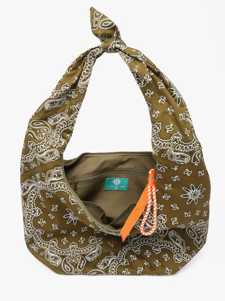 Schoudertas Bandana Katoen Le voyage en panier Groen bandana PM970 ander zicht 3