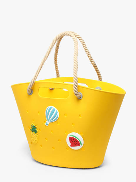 Schoudertas Tutti Frutti Le voyage en panier Geel tutti frutti PM986 ander zicht 2