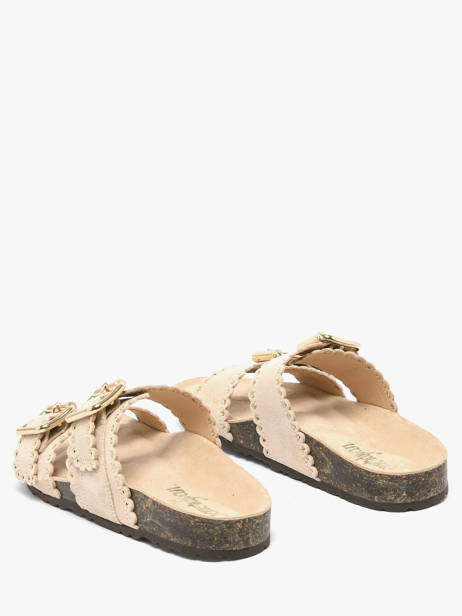 Slippers Met Riempjes Uit Leder Semerdjian Beige accessoires ARIANNA ander zicht 2