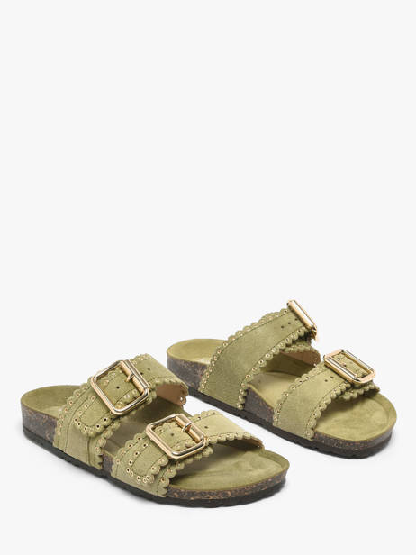 Slippers Met Riempjes Uit Leder Semerdjian Groen women ARIANNA ander zicht 1