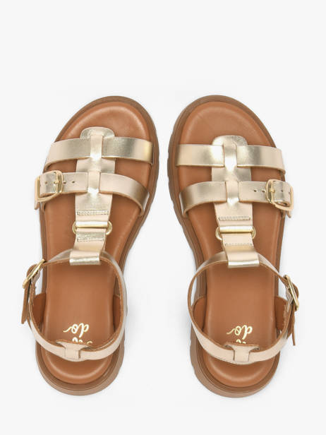 Sandalen Uit Leder We do Goud women 45710A05 ander zicht 3