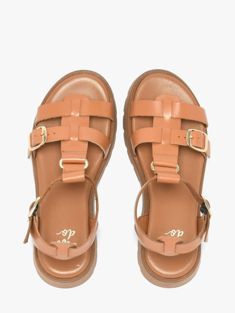 Sandalen Uit Leder We do Oranje women 45710A03 ander zicht 3