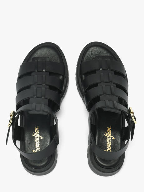 Sandalen Uit Leder Semerdjian Zwart women DELIA ander zicht 3