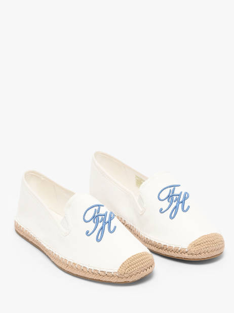 Espadrilles Uit Leder Tommy hilfiger Wit women 9240YBL ander zicht 1