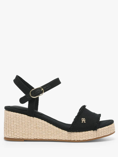 Sandalen Uit Leder Tommy hilfiger Zwart women 9470BDS