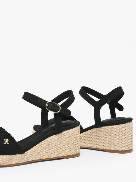 Sandalen Uit Leder Tommy hilfiger Zwart women 9470BDS ander zicht 1