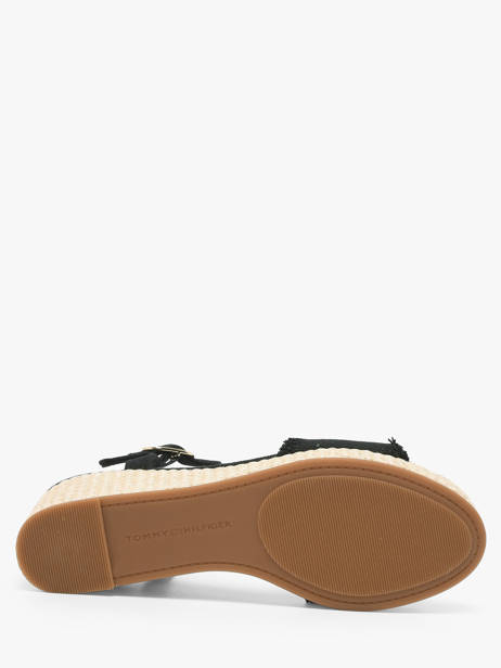 Sandalen Uit Leder Tommy hilfiger Zwart women 9470BDS ander zicht 3