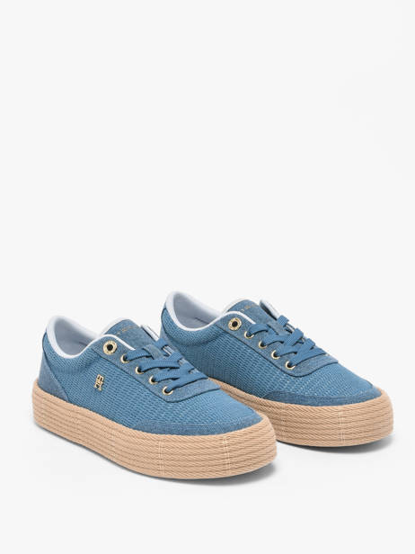 Sneakers Uit Leder Tommy hilfiger Blauw women 91730G3 ander zicht 1