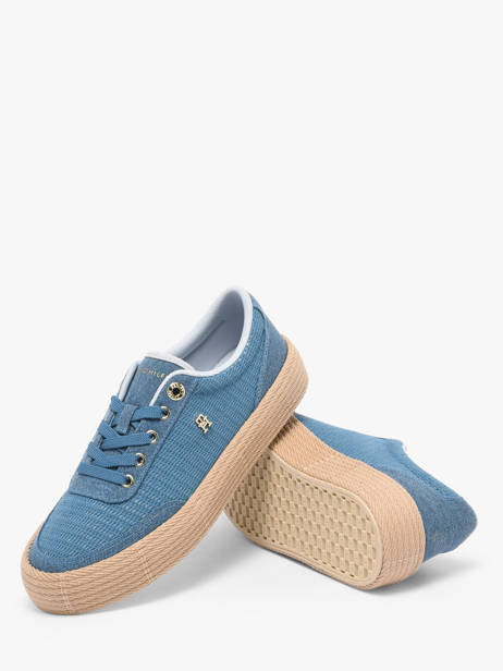 Sneakers Uit Leder Tommy hilfiger Blauw women 91730G3 ander zicht 2