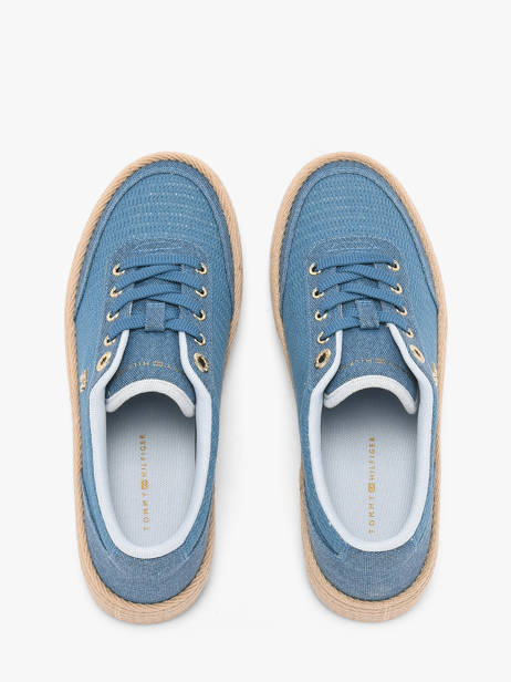 Sneakers Uit Leder Tommy hilfiger Blauw women 91730G3 ander zicht 3