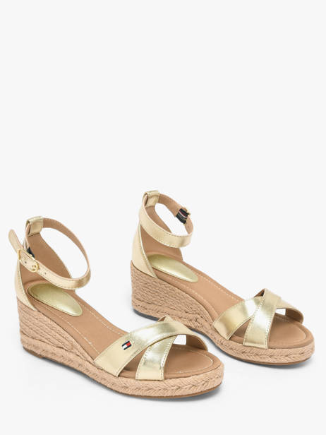 Sandalen Uit Leder Tommy hilfiger Goud women 93330HS ander zicht 1